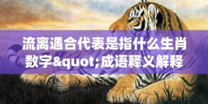 流离遇合代表是指什么生肖数字"成语释义解释落实"