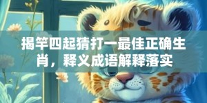 揭竿四起猜打一最佳正确生肖，释义成语解释落实