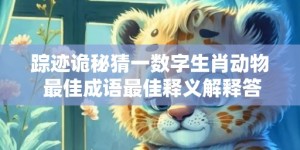 踪迹诡秘猜一数字生肖动物 最佳成语最佳释义解释答