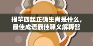 揭竿四起正确生肖是什么，最佳成语最佳释义解释答