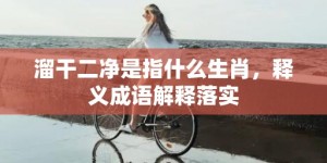 溜干二净是指什么生肖，释义成语解释落实