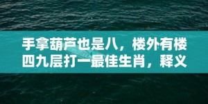 手拿葫芦也是八，楼外有楼四九层打一最佳生肖，释义成语解释落实