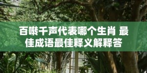 百啭千声代表哪个生肖 最佳成语最佳释义解释答