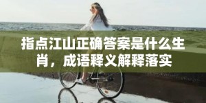 指点江山正确答案是什么生肖，成语释义解释落实