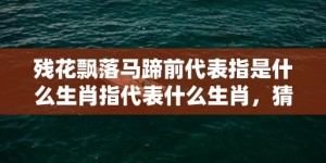 残花飘落马蹄前代表指是什么生肖指代表什么生肖，猜打一最佳精准词语释义落实