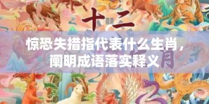 惊恐失措指代表什么生肖，阐明成语落实释义