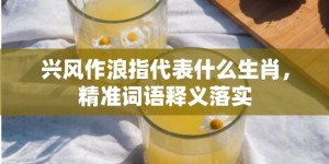 兴风作浪指代表什么生肖，精准词语释义落实