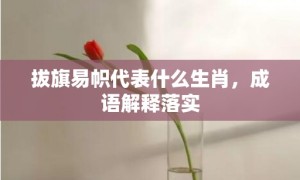 拔旗易帜代表什么生肖，成语解释落实