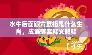 水牛后面跟六鼠指是什么生肖，成语落实释义解释