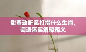 甜蜜动听系打指什么生肖，词语落实解释释义