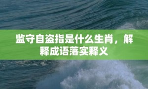 监守自盗指是什么生肖，解释成语落实释义