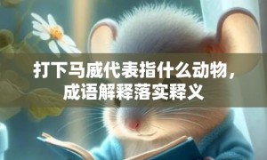 打下马威代表指什么动物，成语解释落实释义