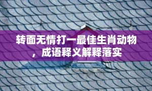 转面无情打一最佳生肖动物，成语释义解释落实