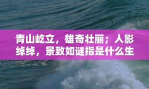 青山屹立，雄奇壮丽；人影绰绰，景致如谜指是什么生肖，解释成语落实释义