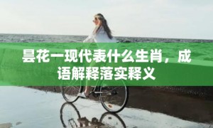 昙花一现代表什么生肖，成语解释落实释义