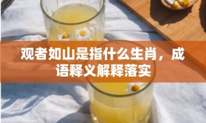 观者如山是指什么生肖，成语释义解释落实