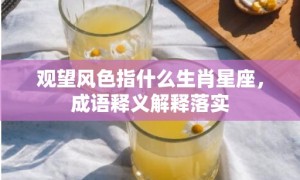 观望风色指什么生肖星座，成语释义解释落实