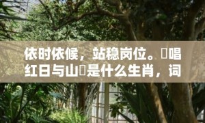依时依候，站稳岗位。遙唱红日与山齊是什么生肖，词语释义落实解释