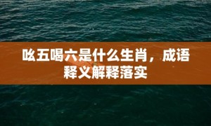 吆五喝六是什么生肖，成语释义解释落实