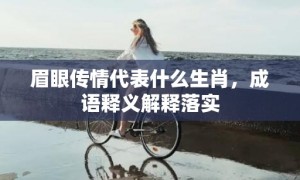 眉眼传情代表什么生肖，成语释义解释落实