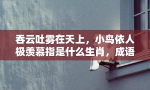 吞云吐雾在天上，小鸟依人极羡慕指是什么生肖，成语释义解释落实