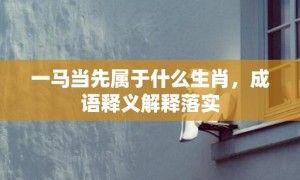 一马当先属于什么生肖，成语释义解释落实