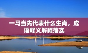 一马当先代表什么生肖，成语释义解释落实