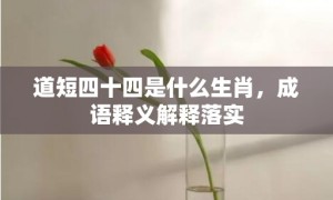 道短四十四是什么生肖，成语释义解释落实