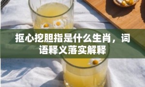 抠心挖胆指是什么生肖，词语释义落实解释