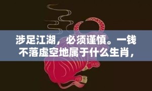 涉足江湖，必须谨慎。一钱不落虚空地属于什么生肖，成语释义解释落实