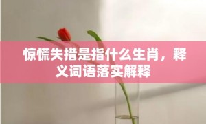 惊慌失措是指什么生肖，释义词语落实解释