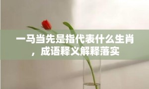 一马当先是指代表什么生肖，成语释义解释落实