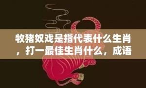 牧猪奴戏是指代表什么生肖，打一最佳生肖什么，成语解释落实释义