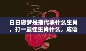 白日做梦是指代表什么生肖，打一最佳生肖什么，成语解释落实释义