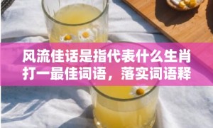 风流佳话是指代表什么生肖打一最佳词语，落实词语释义解释