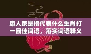 康人家是指代表什么生肖打一最佳词语，落实词语释义解释