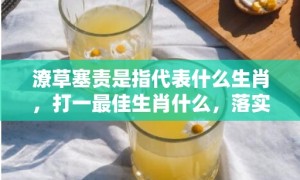 潦草塞责是指代表什么生肖，打一最佳生肖什么，落实词语释义解释