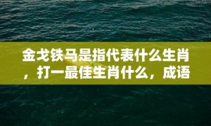 金戈铁马是指代表什么生肖，打一最佳生肖什么，成语解释落实释义