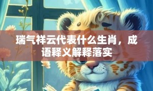 瑞气祥云代表什么生肖，成语释义解释落实