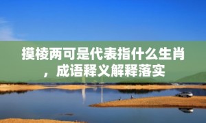 摸棱两可是代表指什么生肖，成语释义解释落实