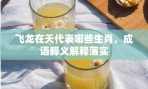 飞龙在天代表哪些生肖，成语释义解释落实