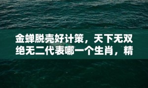 金蝉脱壳好计策，天下无双绝无二代表哪一个生肖，精选词语落实释义