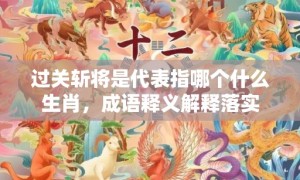 过关斩将是代表指哪个什么生肖，成语释义解释落实