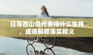 日落西山是代表指什么生肖，成语解释落实释义