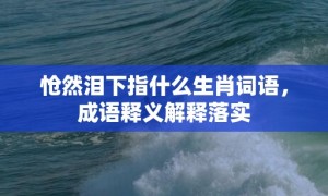 怆然泪下指什么生肖词语，成语释义解释落实