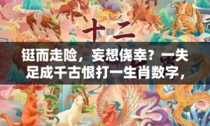 铤而走险，妄想侥幸？一失足成千古恨打一生肖数字，成语释义解释落实