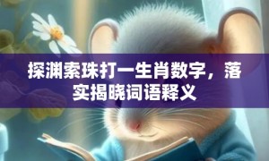 探渊索珠打一生肖数字，落实揭晓词语释义