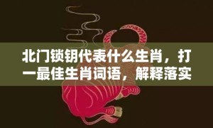 北门锁钥代表什么生肖，打一最佳生肖词语，解释落实词语释义