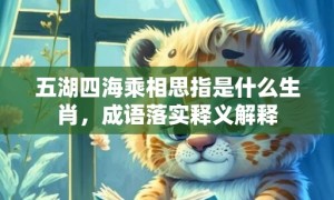 五湖四海乘相思指是什么生肖，成语落实释义解释
