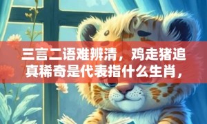 三言二语难辨清，鸡走猪追真稀奇是代表指什么生肖，打一最佳生肖成语解释